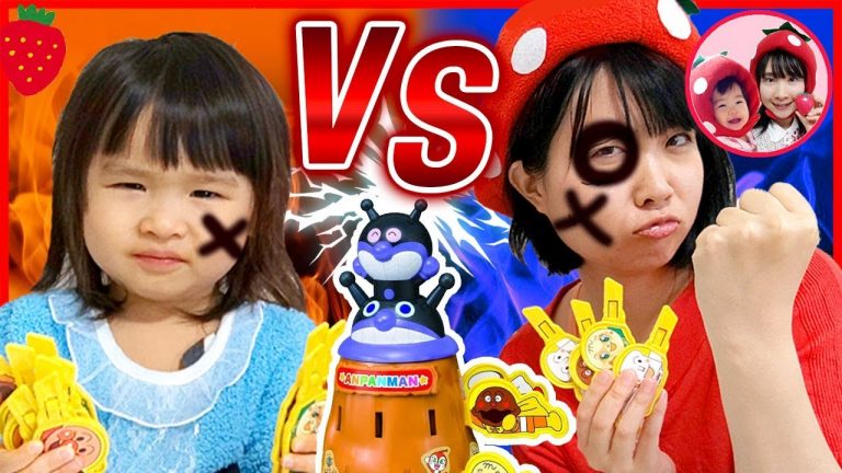 お腹がすいたアンパンマンのためにこはるちゃんが粘土で可愛いパフェを作ったよ おままごと ねんどあそび キッズムービー